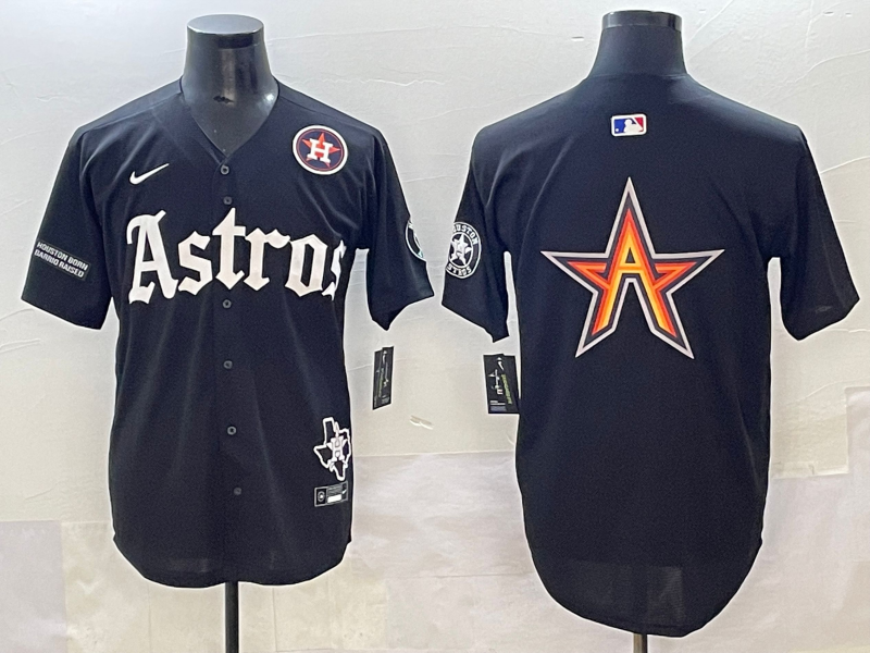 Men Houston Astros blank black MLB Nike 2025 jersey 41